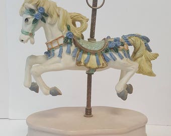 Vintage Carousel Horse Music Box