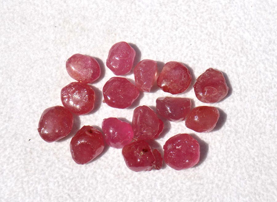 Natural Ruby Raw Stones Genuine Glass Filled Ruby Gemstones