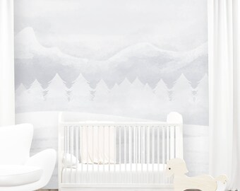 Snowy Mountains Wallpaper Mural
