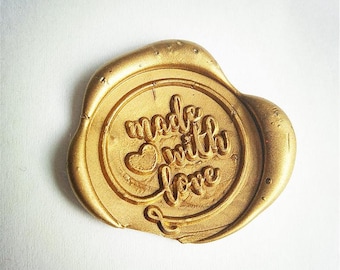 Made with Love wax seal stamp/ Made with heart /wax sealing kit /Wax seal Gift Package/sealing wax kit/wedding seal/invitation seal