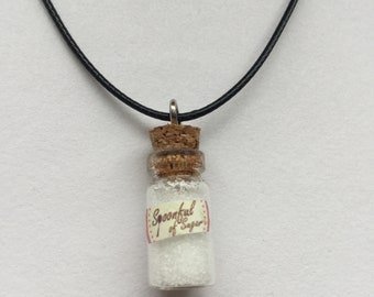 Spoonful of Sugar Disney Mary Poppins Bottle Necklace