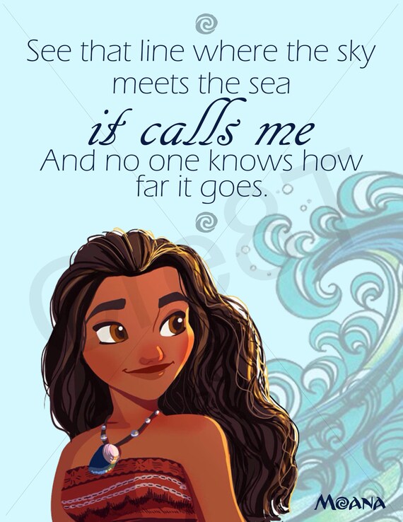 Disney Moana Movie Quote Print