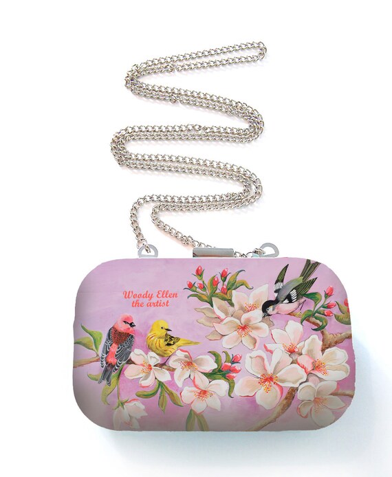 Box purse, box clutch, Bloom, birthday gift, gift for her, gifts for mom, Woody Ellen bag, christmas gifts, valentine gift ideas, lilac bag