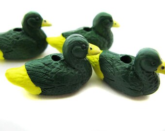 4 Large Oregon Duck Beads -