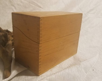vintage hedges mfg wood recipe box