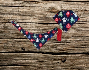 Robot Tie On Pet Bandana