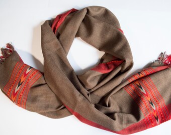 Acrylic and wool shawl/shawl/acrylic and wool shawl (194 x 70) cm