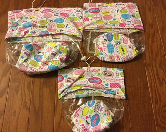 Toy Storage Bag Set of 3, Doll Storage Bags, Toy Storage Bag, Toy Bag, Girls Room Decor, Toy Organization, Doll Clothes Bag