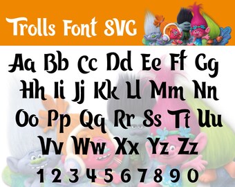 trolls font etsy