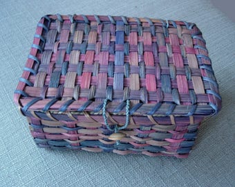 Handwoven Treasure Basket with Lid