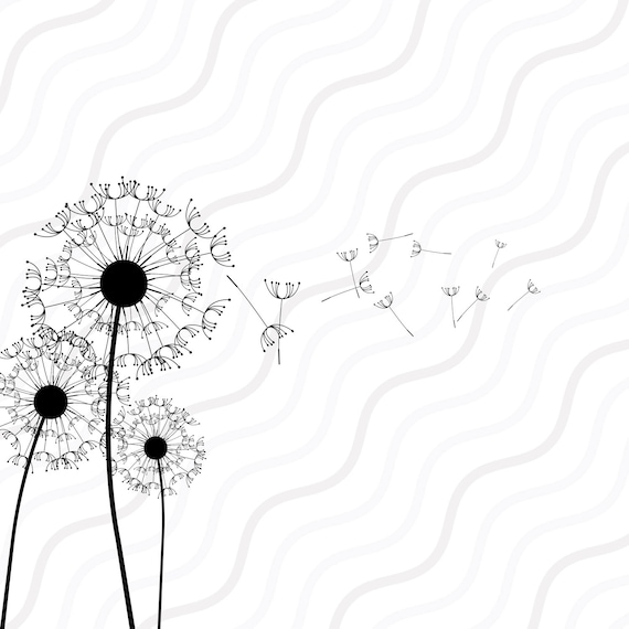 Download Dandelion SVG Floral SVG Dandelion Silhouette SVG Cut table