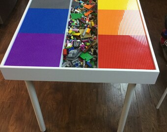 Building bricks table, kids building blocks table , kids large Lego® Table, activity table, train table, art table, Lego table with storage