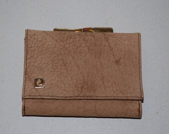 Pierre Cardin Portemonnaie - 70er Vintage - Wildleder - Ledergefüttert - großes Münzfach zweigeteilt