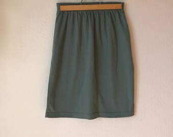 Women's Small // 80s Jade Green Weekender Straight Skirt