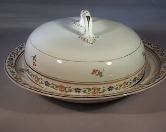 John Madock & Sons Royal Vitreous covered butter dish