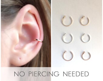 Fake Conch Ring - Faux Conch Ring - Slip On Conch Hoop - Conch Cuff - Ear Cuff - Faux Orbital Piercing - Fake Cartilage Piercing