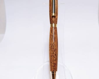 Mahogany Slimline Pen, Ballpoint Pen, Handmade Pen