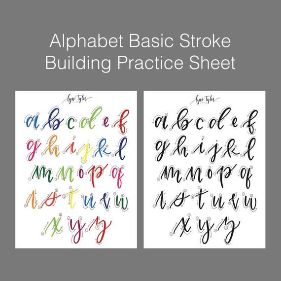 Alphabet Basic Stroke Building Practice Sheet Lowercase