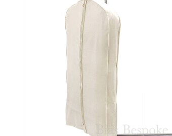 100% Cotton Canvas Gusseted Garment Bag, For 4-5 Suits or Gowns