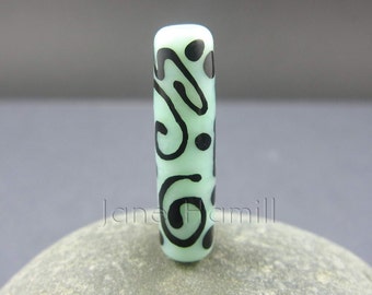 Lampwork art glass focal bead, "Doodles", FHFteam Y3, GBUK