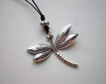 Dragonfly pendant, Dragonfly necklace, Pendant, Dragonfly, Metal pendant, Long necklace, Woman pendant, Gift for her