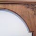 Antique raw wood hand carved ornamented tabernacle style frame