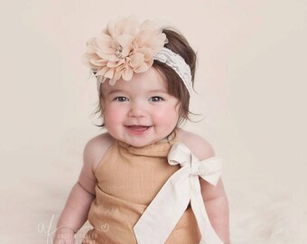 champagne lace headband, newborn lace headbands, infant lace headband, girl lace headband, baby headband, girl headband, lace headbands