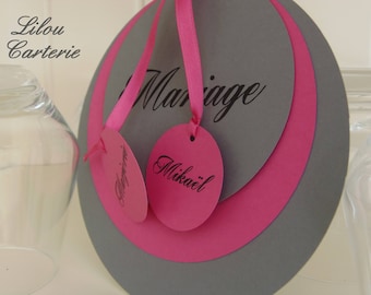 Round elegant wedding invitation