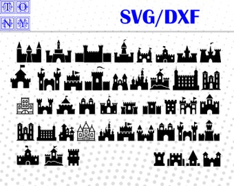 Castle svg,dxf /Castle clipart