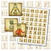 Antique Kachina Doll Drawings 1x1 inch square inchies digital collage sheet 25mm decoupage collage 25.4mm