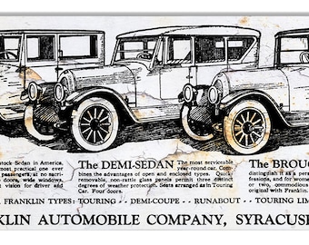 Franklin Automobile Company 24"x9" RVG332