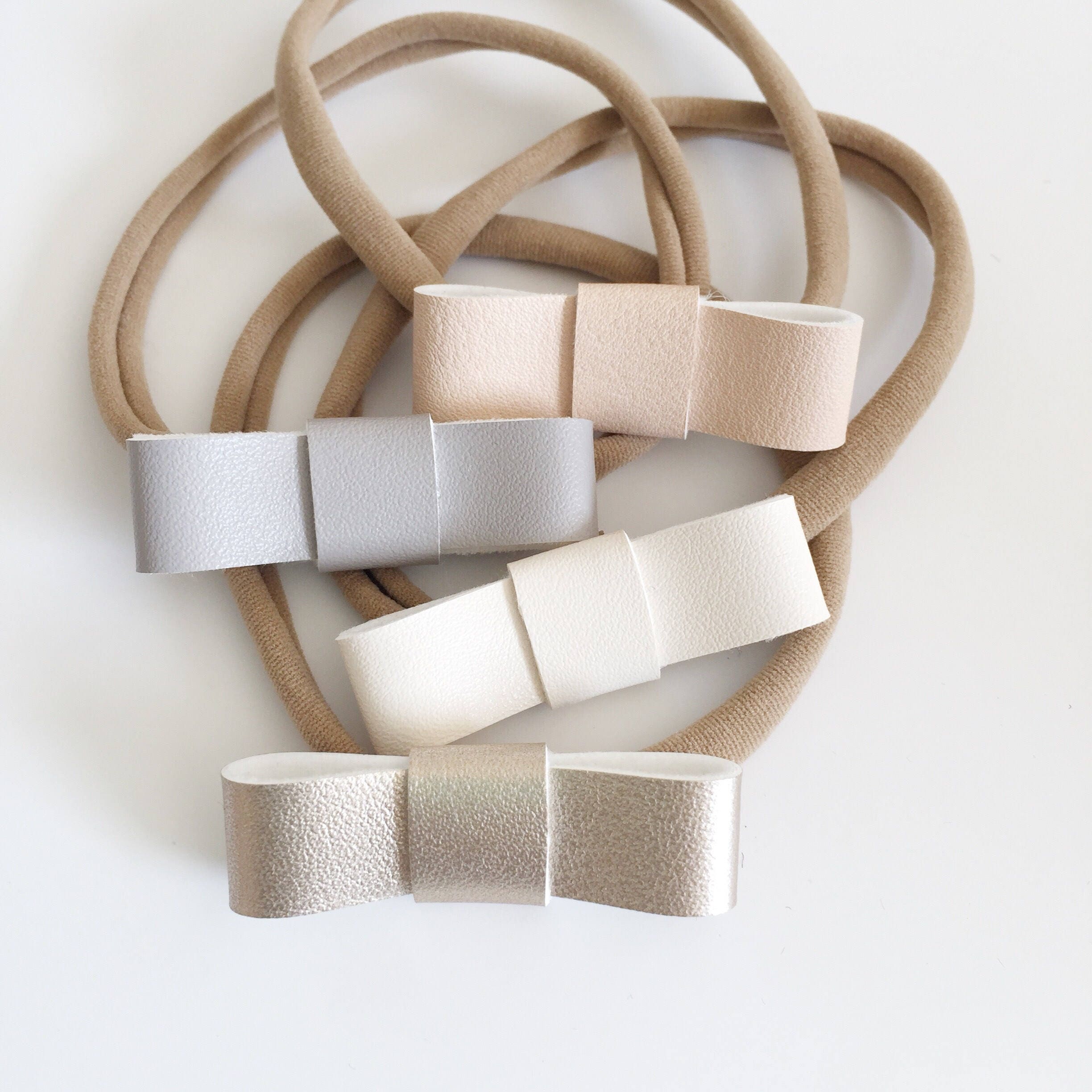 Petite faux leather headbands // baby girl leather headbands