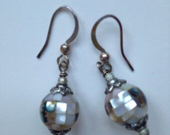 Mother of pearl Mosaic earrings