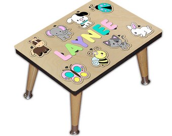 My Favorite Best Friends Personalized Wooden Name Puzzle Stool Great Puzzel Stool Gift for Christmas, Easter, 2nd Birthday Gift 537343863