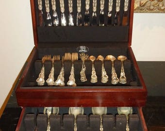 Gorham Strasbourg Sterling Flatware Service For 12 72 Pc Plus 5 Serving Pieces