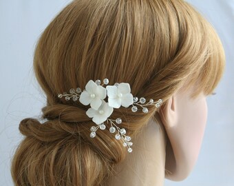 Hydrangea Wedding Hair Pin Flower Bridal hair pin Wedding hair flower Crystal Bridal hair pin Bridal hair flower Bridal hair accessories