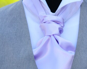 Wedding Mens Ascot Light Purple Lavender Mens Cravat Day Cravat Ascot Tie