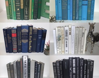 Vintage Decorative Book | Used Thrift Designer Decor Book | Choose Your Colors | Create Your Own Set | Sold By The Book | PRICE is PER BOOK