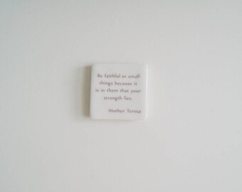 Handmade Tile Porcelain Tile Wall Art Home Decor Inspirational Wall Tile Ceramic Tile Mother Teresa
