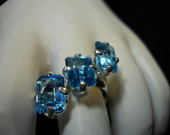 Blue Zircon Gemstone Ring