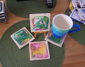 STONECUT TILE COASTER set