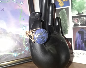Lapis Lazuli wire wrapped ring