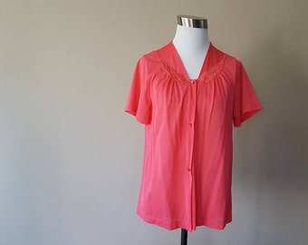 S / Sleep Top / Pajama Shirt / Loungewear / Apricot / Small