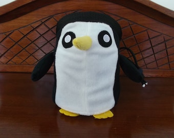 Penguin Rock Climbing Chalk Bag made from a child's plush toy