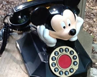 Vintage Mickey Mouse Desk Telephone Phone