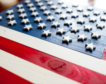American Flag, American Wood Flag, US Flag, US Wood Flag, Wooden Flag, Wall Art, USA, Stars and Stripes, Old Glory, Red, White, Blue