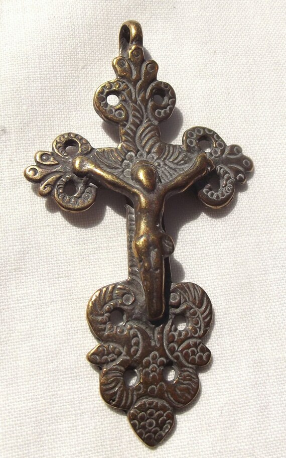 Bronze Latin American 18C Crucifix