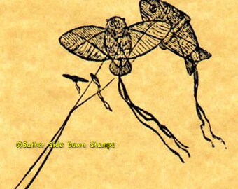 Japanese Kites Rubber Stamp