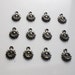 Sun Face Embossed Silver Pewter Charms, 11mm x 15mm, 12 pieces sun pendants