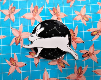 Starry Rabbit Hard Enamel Pin